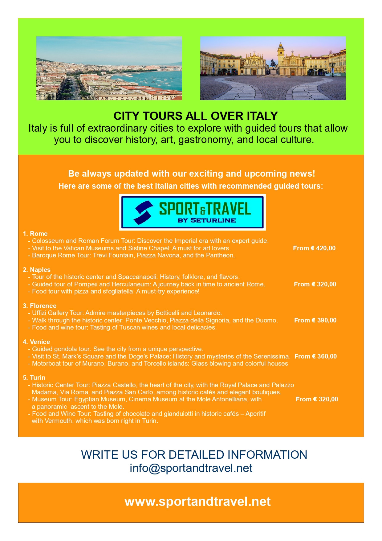 THE BEST ITALIAN CITY TOURS -image